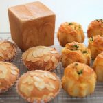 ゆず酵母のブリオッシュ生地で「角食パン」「シュクレ」「チーズブリオッシュ」